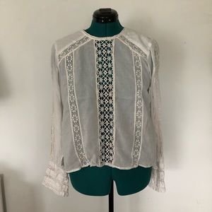 Free People lacy white top